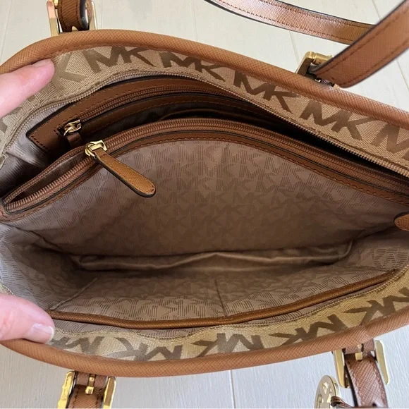 Michael Kors Canvas Jet Set Medium Logo Tote